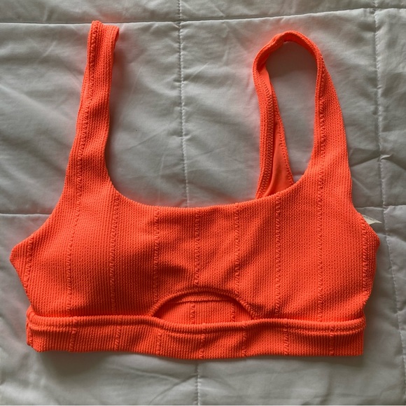 AE Aerie Neon Orange Swim Top - Picture 1 of 3